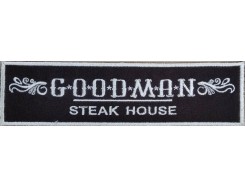 Шеврон "Goodman steak house". Размер - 145 х 38 мм.